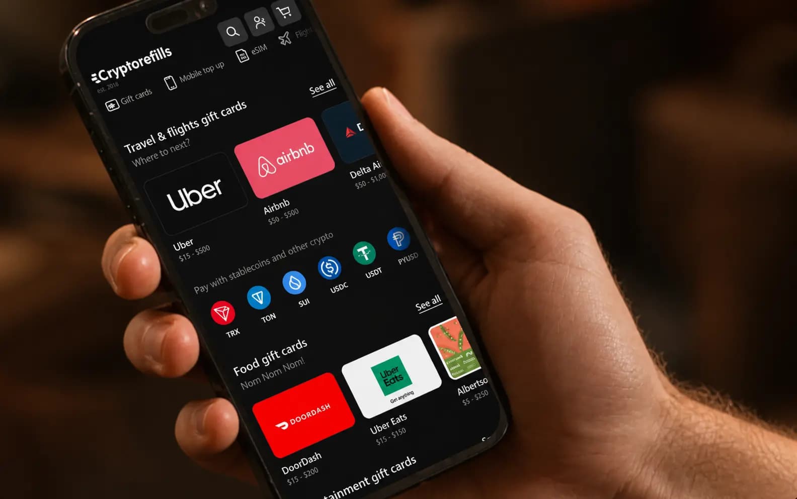 Faire des achats avec de la crypto