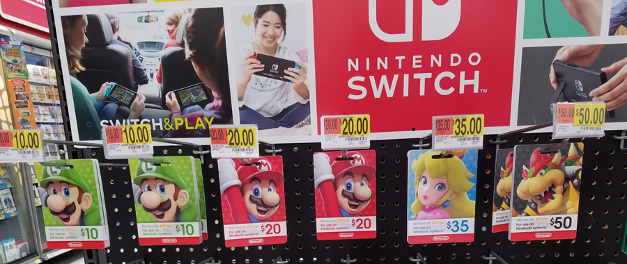 nintendo switch physical gift card